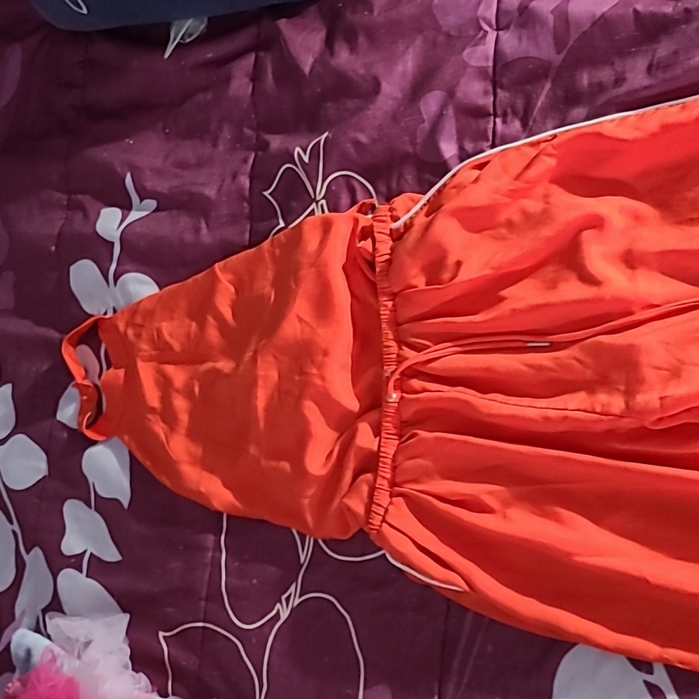 FashioNova Orange Jumpsuit M